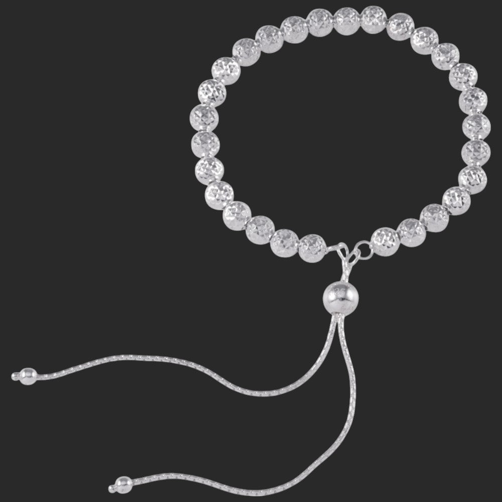 Silver Adjustable Hammered Bracelet