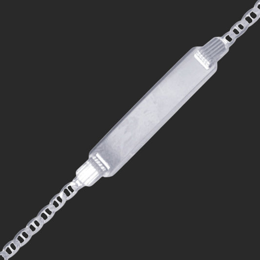 Silver Fine Engravable Bar Bracelet
