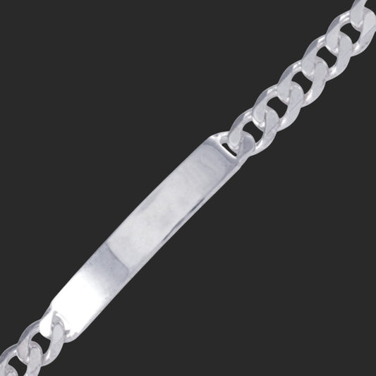 Silver Large Engravable Bar Bracelet