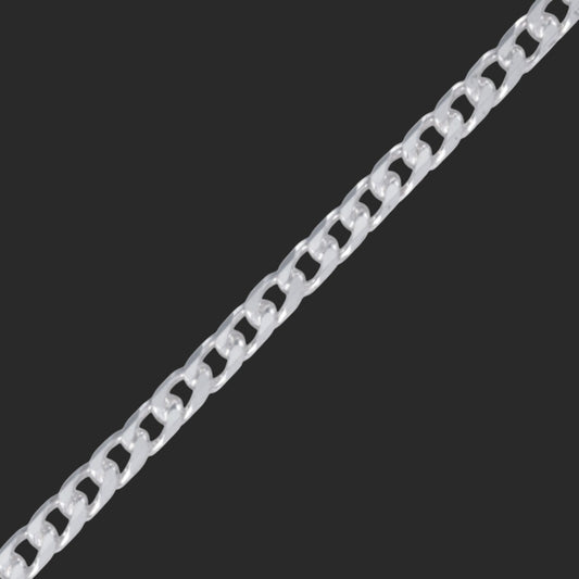 Silver Small Flat Link Bracelet