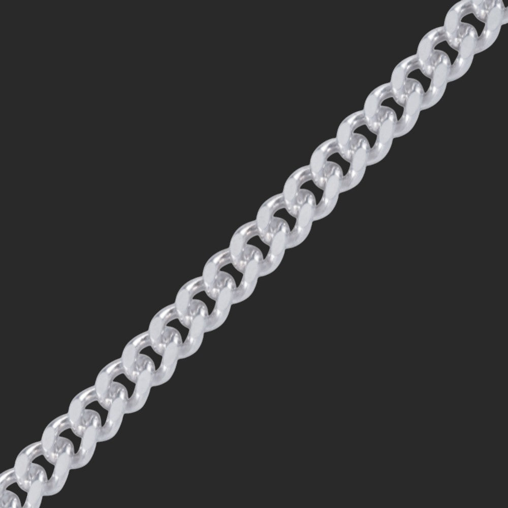 Silver Small Curb Bracelet