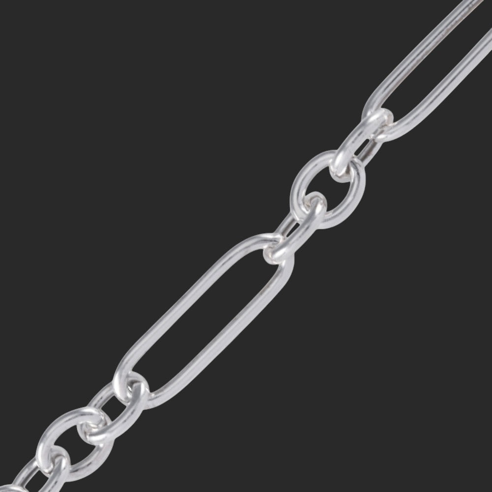 Silver Alternating Link Bracelet