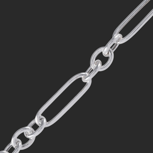 Silver Alternating Link Bracelet