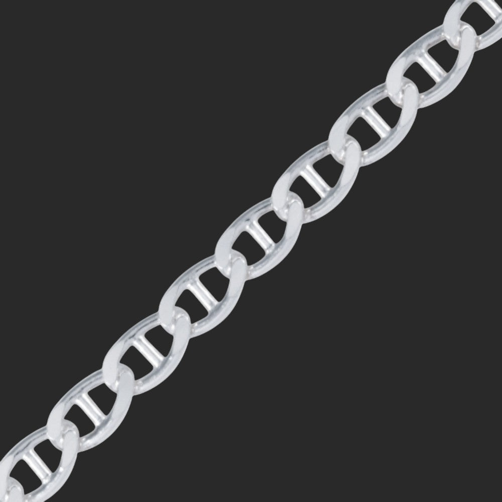 Silver Flat Mariner Bracelet