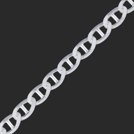 Silver Flat Mariner Bracelet