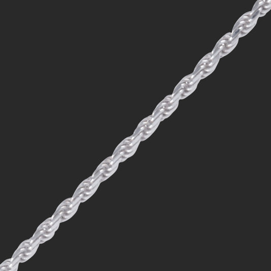 Silver Small Diamond Rope Bracelet