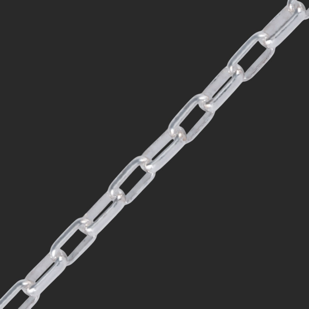 Silver Square Belcher Bracelet